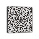 Leopard print gray theme Mini Canvas 4  x 4  (Stretched)