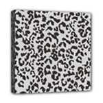 Leopard print gray theme Mini Canvas 8  x 8  (Stretched)