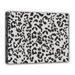 Leopard print gray theme Canvas 14  x 11  (Stretched)