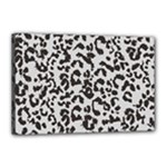 Leopard print gray theme Canvas 18  x 12  (Stretched)