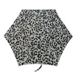 Leopard print gray theme Mini Folding Umbrella