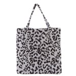 Leopard print gray theme Grocery Tote Bag