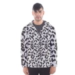 Leopard print gray theme Men s Hooded Windbreaker