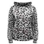 Leopard print gray theme Women s Pullover Hoodie