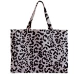 Leopard print gray theme Zipper Mini Tote Bag