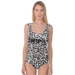 Leopard print gray theme Princess Tank Leotard 