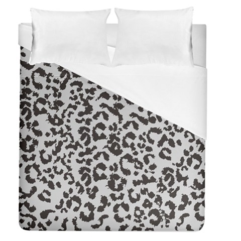 Leopard print gray theme Duvet Cover (Queen Size) from ArtsNow.com