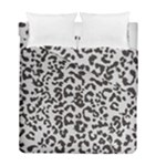 Leopard print gray theme Duvet Cover Double Side (Full/ Double Size)