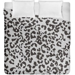 Leopard print gray theme Duvet Cover Double Side (King Size) from ArtsNow.com