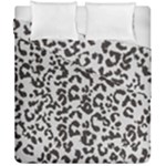 Leopard print gray theme Duvet Cover Double Side (California King Size)