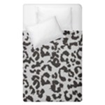 Leopard print gray theme Duvet Cover Double Side (Single Size)