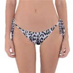 Leopard print gray theme Reversible Bikini Bottom