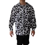 Leopard print gray theme Kids  Hooded Windbreaker