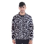 Leopard print gray theme Men s Windbreaker