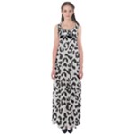 Leopard print gray theme Empire Waist Maxi Dress