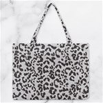 Leopard print gray theme Zipper Medium Tote Bag