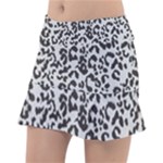 Leopard print gray theme Classic Tennis Skirt