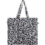 Leopard print gray theme Canvas Travel Bag