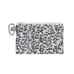 Leopard print gray theme Canvas Cosmetic Bag (Small)