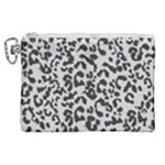 Leopard print gray theme Canvas Cosmetic Bag (XL)