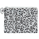 Leopard print gray theme Canvas Cosmetic Bag (XXL)