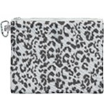 Leopard print gray theme Canvas Cosmetic Bag (XXXL)