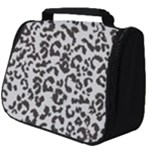 Leopard print gray theme Full Print Travel Pouch (Big)