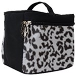 Leopard print gray theme Make Up Travel Bag (Big)