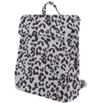 Leopard print gray theme Flap Top Backpack