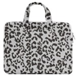 Leopard print gray theme MacBook Pro 16  Double Pocket Laptop Bag 