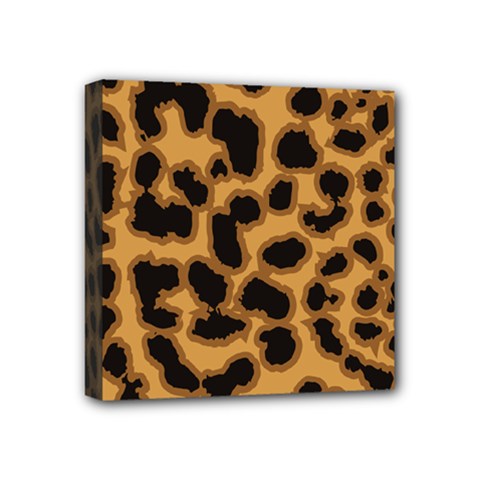 Leopard Print Spots Mini Canvas 4  x 4  (Stretched) from ArtsNow.com