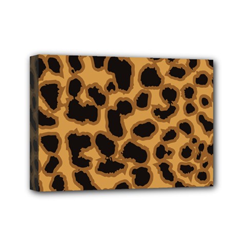 Leopard Print Spots Mini Canvas 7  x 5  (Stretched) from ArtsNow.com