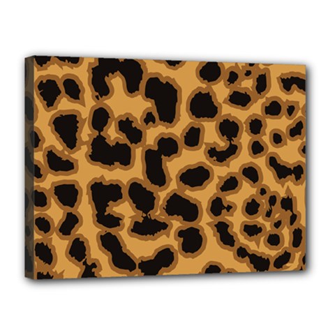 Leopard Print Spots Canvas 16  x 12  (Stretched) from ArtsNow.com