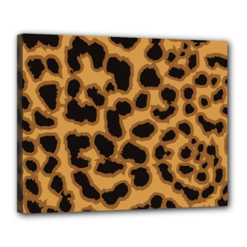 Leopard Print Spots Canvas 20  x 16  (Stretched) from ArtsNow.com