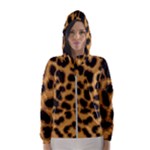 Leopard Print Spots Women s Hooded Windbreaker