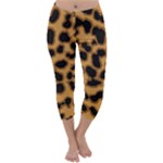 Leopard Print Spots Capri Winter Leggings 