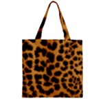 Leopard Print Spots Zipper Grocery Tote Bag