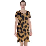 Leopard Print Spots Short Sleeve Nightdress