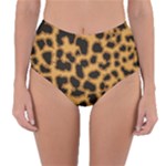 Leopard Print Spots Reversible High-Waist Bikini Bottoms