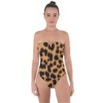 Leopard Print Spots Tie Back One Piece Swimsuit