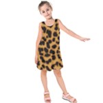 Leopard Print Spots Kids  Sleeveless Dress