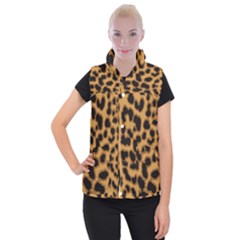 Leopard Print Spots Women s Button Up Vest from ArtsNow.com