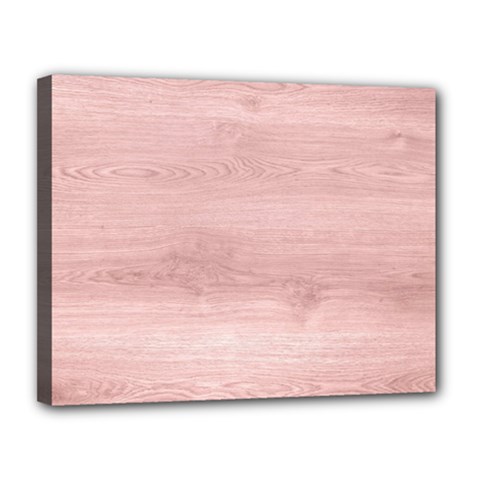 Pink Wood Canvas 14  x 11  (Stretched) from ArtsNow.com