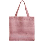 Pink Wood Zipper Grocery Tote Bag