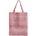 Pink Wood Zipper Classic Tote Bag