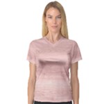 Pink Wood V-Neck Sport Mesh Tee