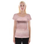 Pink Wood Cap Sleeve Top