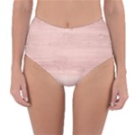 Pink Wood Reversible High-Waist Bikini Bottoms