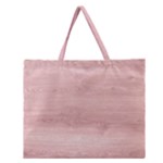 Pink Wood Zipper Large Tote Bag