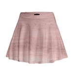 Pink Wood Mini Flare Skirt